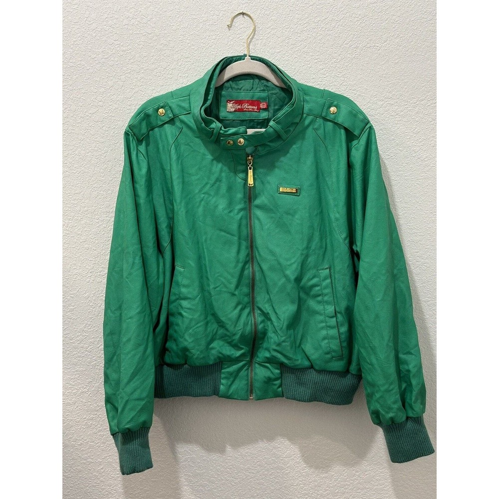 Womens Y2K Apple Bottom Jeans Faux Leather Jacket Green Size 3X Used